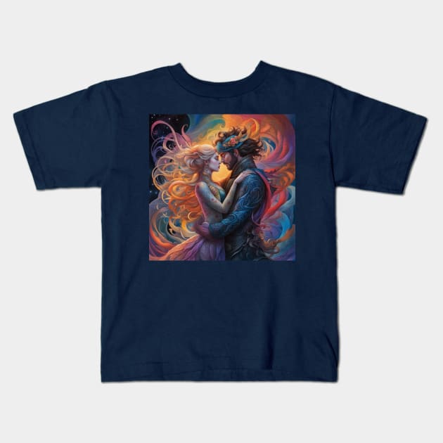 Dark Fairytale: Pirates Embrace Kids T-Shirt by EpicFoxArt